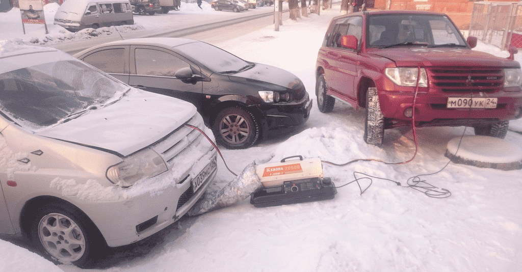 Отогрев авто с бензиновым ДВС