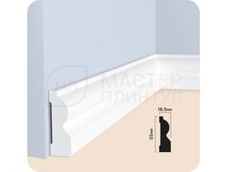 Плинтус напольный из дюрополимера солид HiWood B55