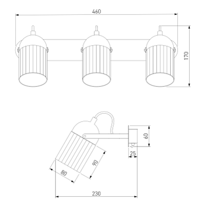 Настенный светильник с поворотным механизмом