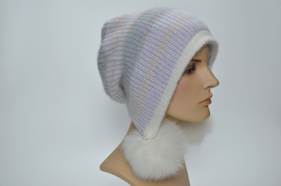 Итальянская шапка ушанка с помпонами Визио зима 2025