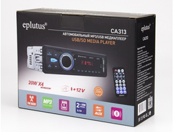 Автомагнитола 1 Din с LED дисплеем Eplutus CA313, 20Wx4, 2xUSB, AUX, Bluetooth 5.0