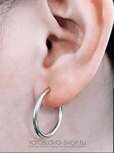 АЛ-234.  Серьги кольца сталь.