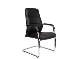 Кресло Nancy CF black/алюминиевая база/черная экокожа