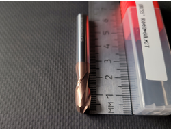 Фреза 8 мм HRC55 твердосплавная R4 радиусная 2-х зубая по стали/нержавейке/цветному металлу 18/60 мм