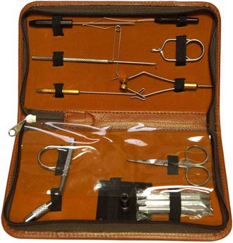 Набор инструментов для вязания мушек с держателем "Kosadaka" FL-1008