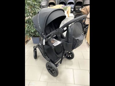 Детская коляска 3 в 1 Farfello Molly Trio Черный (Экокожа)