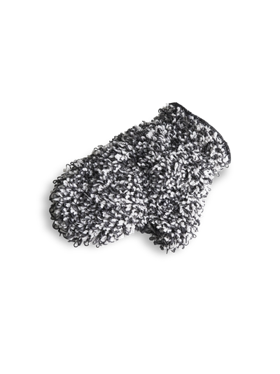 Микрофибровая рукавица для химчистки и уборки авто, 26*18 см, цвет черно-белый Au-239