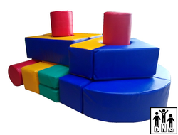 Мягкий напольный Конструктор "Пароход" синий