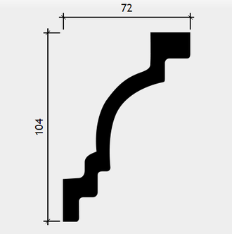Карниз 1.50.249 - 104*72*2000мм