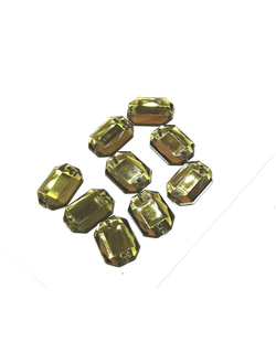 Стразы акриловые пришивные 6 мм, цвет оливковый 29