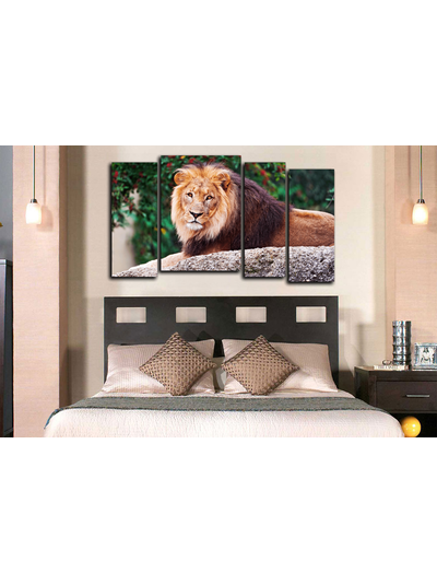 Модульная картина &quot;Отдых царя зверей&quot;