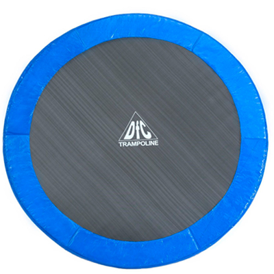 Батут DFC Trampoline Fitness с сеткой 14ft (синяя)