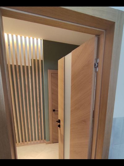 PORTE RICHI (Беларусь). ПРАКТИКА, МОДЕЛЬ К41, НАТУРАЛЬНЫЙ ШПОН ДУБА (БРАШ КОЛОР), ТОН 12/СТЕКЛО МАТОВОЕ