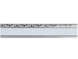 Карниз Монарх 1,6м белый с хромом [27867]