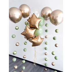 Шары цепочки с пузырями (4 шт) , "Бронзовая краска"