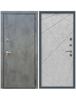 Входная металлическая дверь Rex Рекс 22 Бетон темный  /  ФЛ 291 Бетон светлый