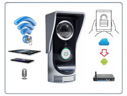 WiFi/LAN вызывная панель видеодомофона, интерком связь с активным шумоподавлением, открытие замка через мобильное приложение, HD (iHD Bell для ОС Андроид)