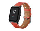 Сменный ремешок на Amazfit Bip кожа (Красный)