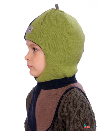 Шапка-шлем  21101-03, цвет темно-синий,коричневый р. 48-50