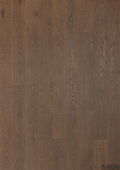 Паркетная доска Karelia Пралине Дуб 138 Горький Шоколад масло 1П