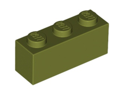 Brick 1 x 3, Olive Green (3622 6031132 6058220)