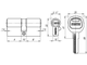 Цилиндровый Punto (Пунто) механизм A200/60 mm (25+10+25) SN мат. никель 5 кл