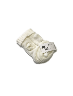 Свитер для собаки косичка молочный