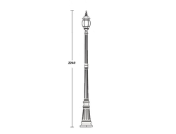 Садово-парковый светильник серии America S bg(126см)