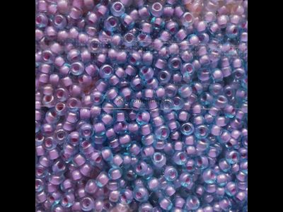 БИСЕР PRECIOSA 10/0 - 50г - 61328 ПРОЗРАЧНЫЙ ГОЛУБОЙ С СИРЕНЕВОЙ ЛИНИЕЙ ВНУТРИ
