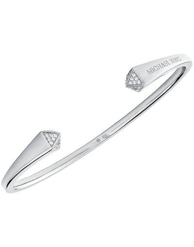 Браслет Майкл Корс со стразами серебряный