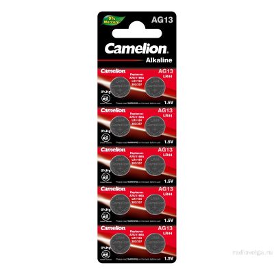 Алкалиновая батарейка таблетка Camelion AG13 158 mAh 1.5V Alkaline Battery [ по 10 шт ]