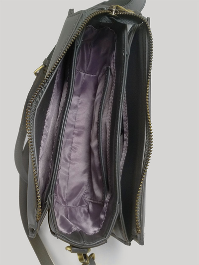 (АРТИКУЛ: 10036/52) СУМКА ЖЕНСКАЯ, МАЛЕНЬКАЯ, НАТУРАЛЬНАЯ ГЛАДКАЯ КОЖА, СЕРАЯ, С ДВУМЯ ПЛЕЧЕВЫМИ РЕМНЯМИ