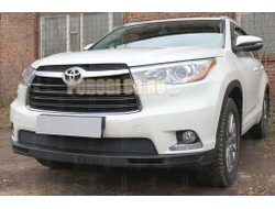 Защита радиатора Toyota HIGHLANDER U50 2013-2016 black низ