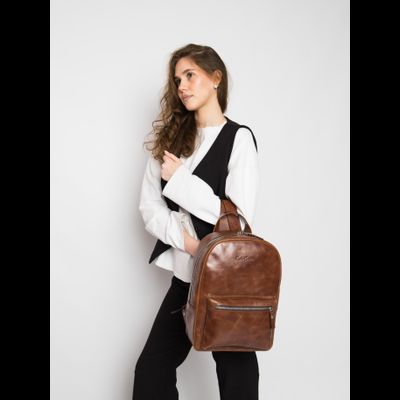 Женский кожаный рюкзак Albiate cognac (арт. 3103-03)