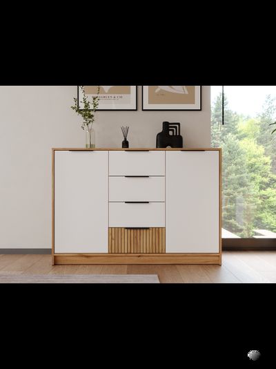 Ивис Комод КМ-002 Дуб Крафт золотой / Белый