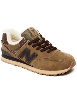 New Balance 574 Light Brown с мехом