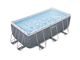 Прямоугольный каркасный бассейн Bestway Power Steel 412х201х122 см (56722) (мрамор)