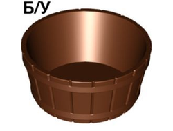 ! Б/У - Container, Barrel Half Large, Reddish Brown (4424 / 4263459) - Б/У