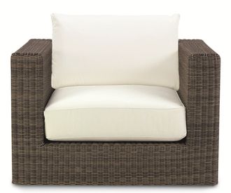 Кресло плетеное с подушками Cube
