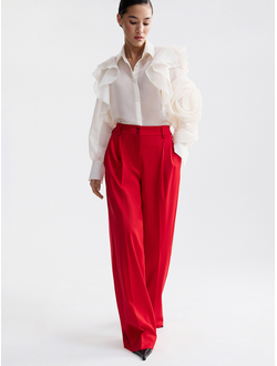 Брюки-палаццо (красный)