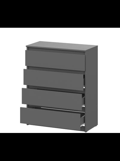 Денвер Комод 4 ящика Графит серый