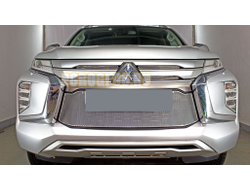 Защита радиатора Mitsubishi Pajero Sport 2021- chrome низ PREMIUM