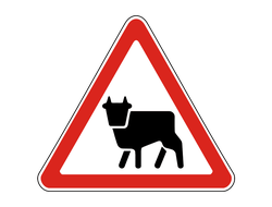 Знак дорожный 1.26 Перегон скота