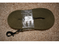 Поводок брезент хаки Стальной карабин 2,5см*7м