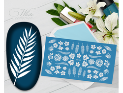 Слайдер с белой геометрией