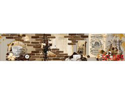 SP-085 LION КОФЕ Глянцевая стеновая панель ALBICO  2800*610*6мм.