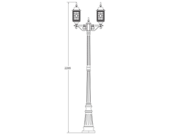 Садово-парковые фонари LONDON  2-S-08 (195см)