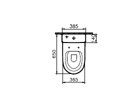 Комплект напольного безободкового пристенного унитаза с тонким сиденьем микролифт Vitra Sento, 9830B003-7203