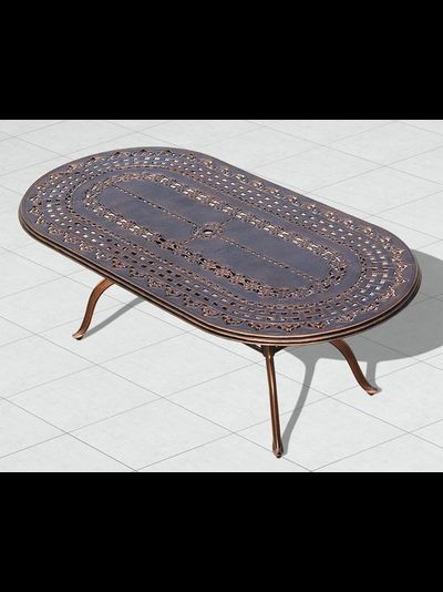 Овальный стол Gera из литого алюминия