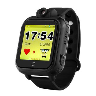 Детские часы-телефон с GPS-трекером Smart Baby Watch GW1000 (Черные)